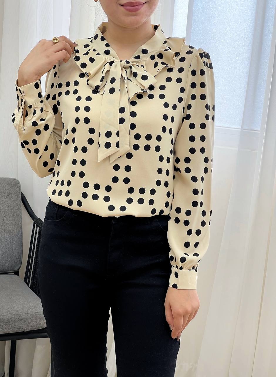 شومیز خالخالی کرواتی کد 3370