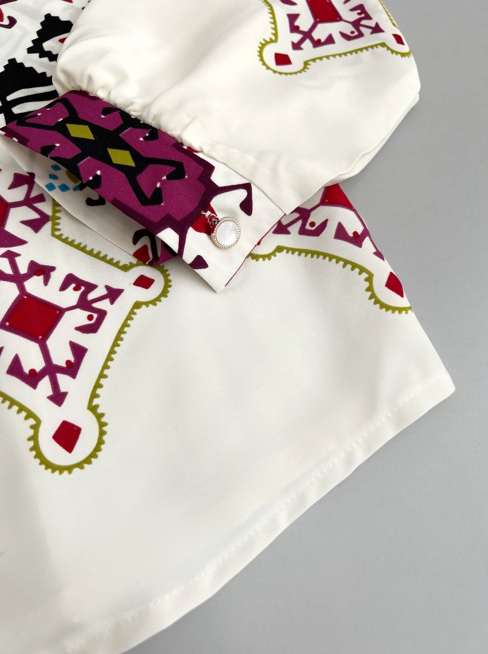 شومیز یقه مروارید سنتی کد 3372