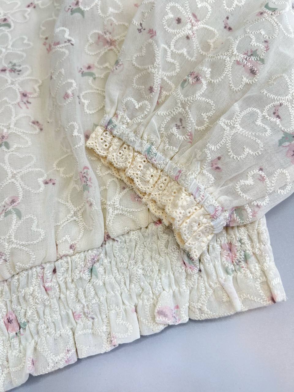 شومیز خامه دوزی آستردار کد 3373