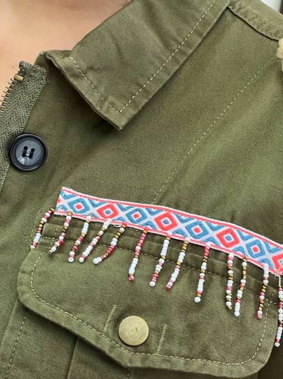 کت کتان جین کمر گتر کد 3381