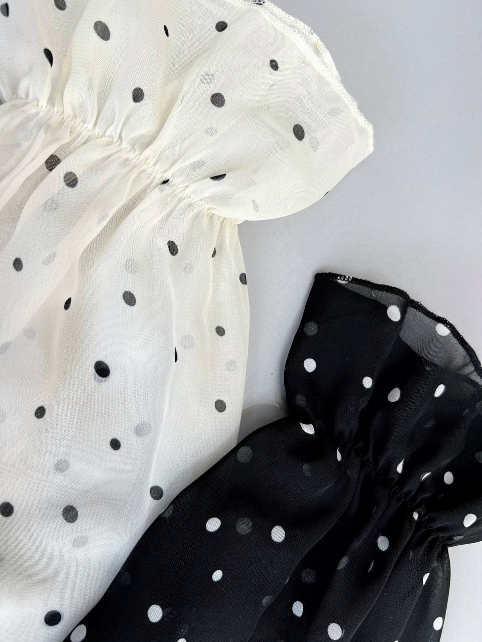 پیراهن خالخالی پلیسه کد 3383