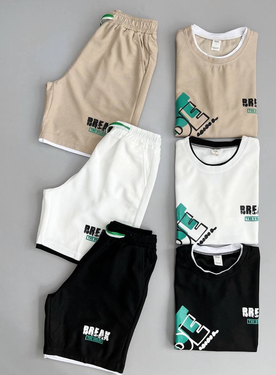 ست بلوز و شلوارک اسپورت کد 3384