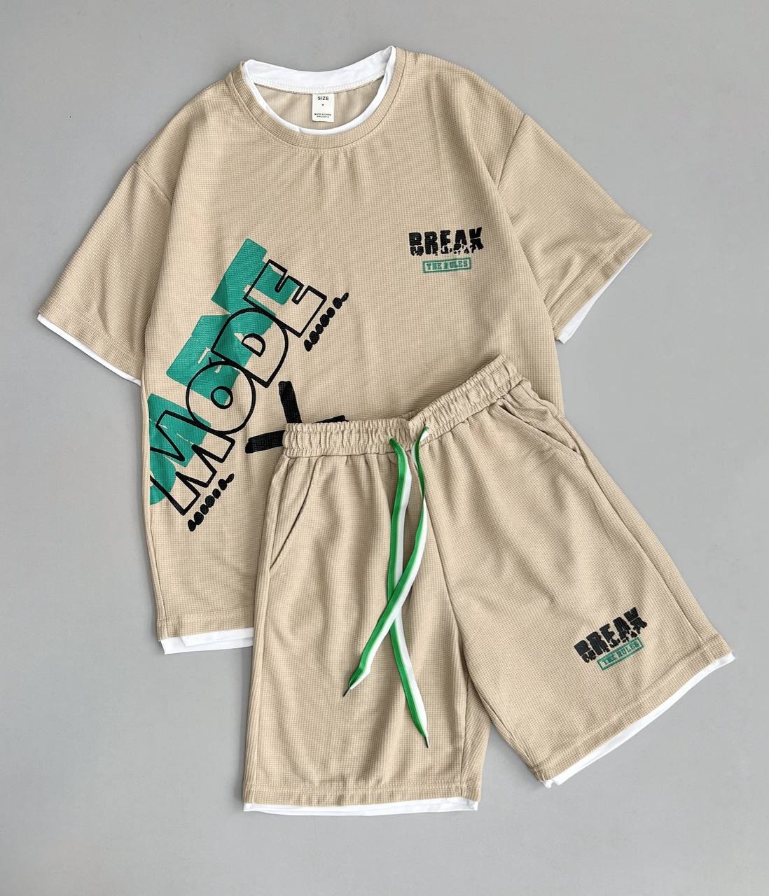 ست بلوز و شلوارک اسپورت کد 3384