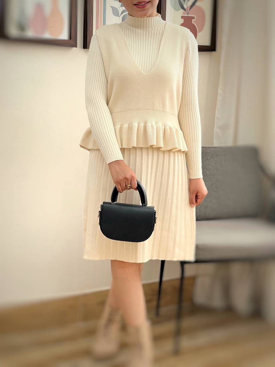 ست سارافن و رویی بافت کد 3388