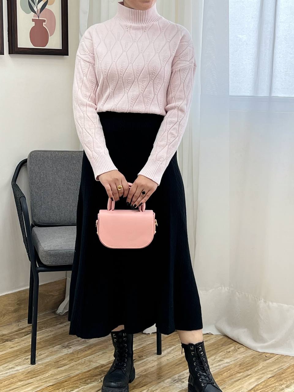 دامن بافت کلوش کد 3391