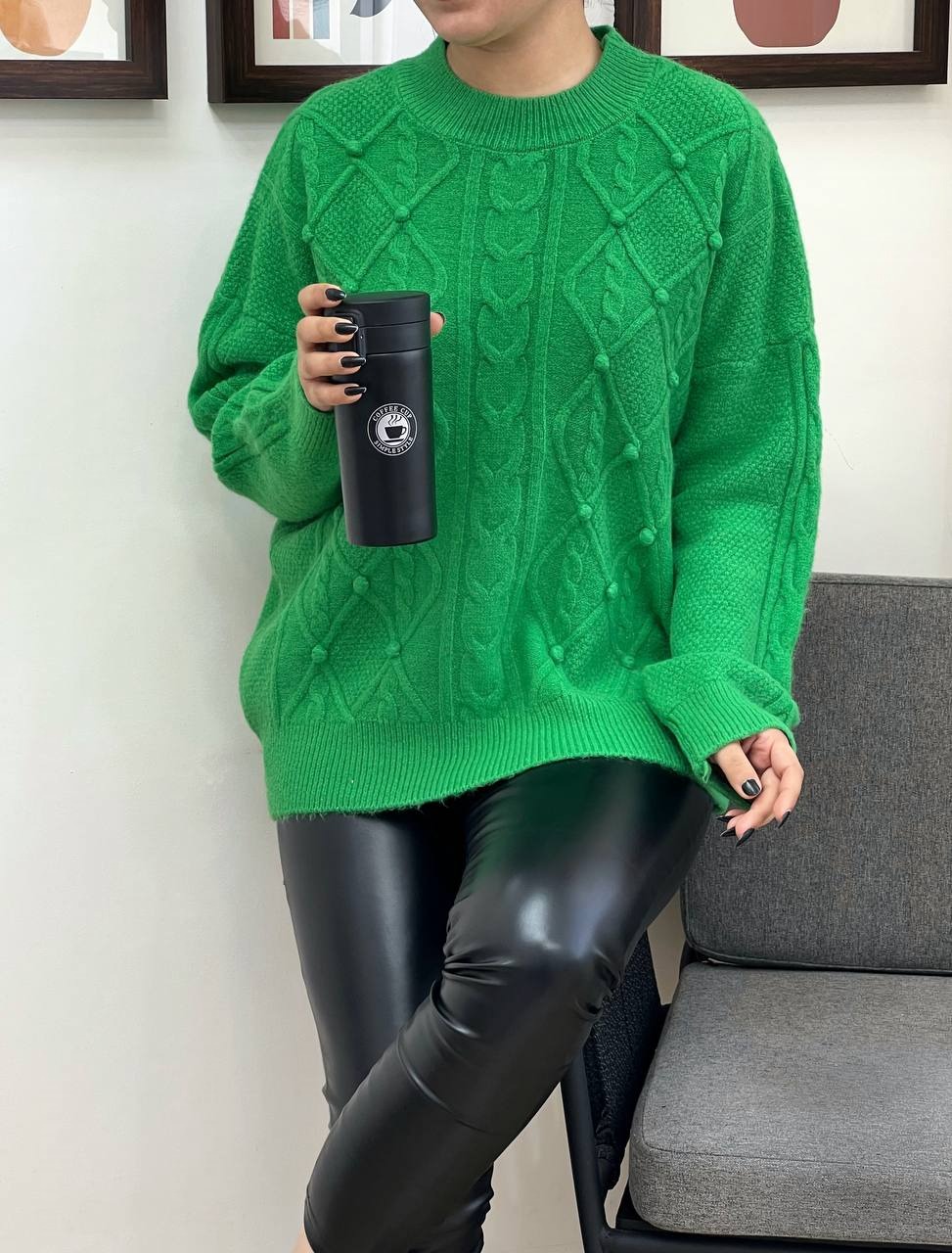 پلیور بافت زنجیری 6 رنگ کد 3393