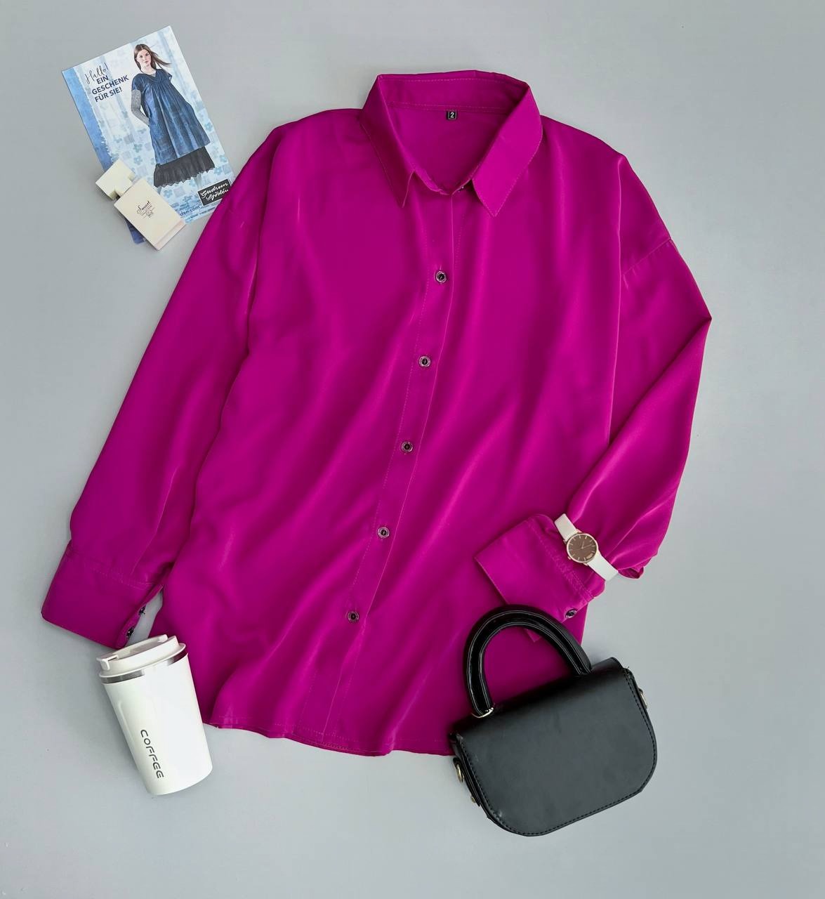 شومیز کرپ الیزه کد 3398