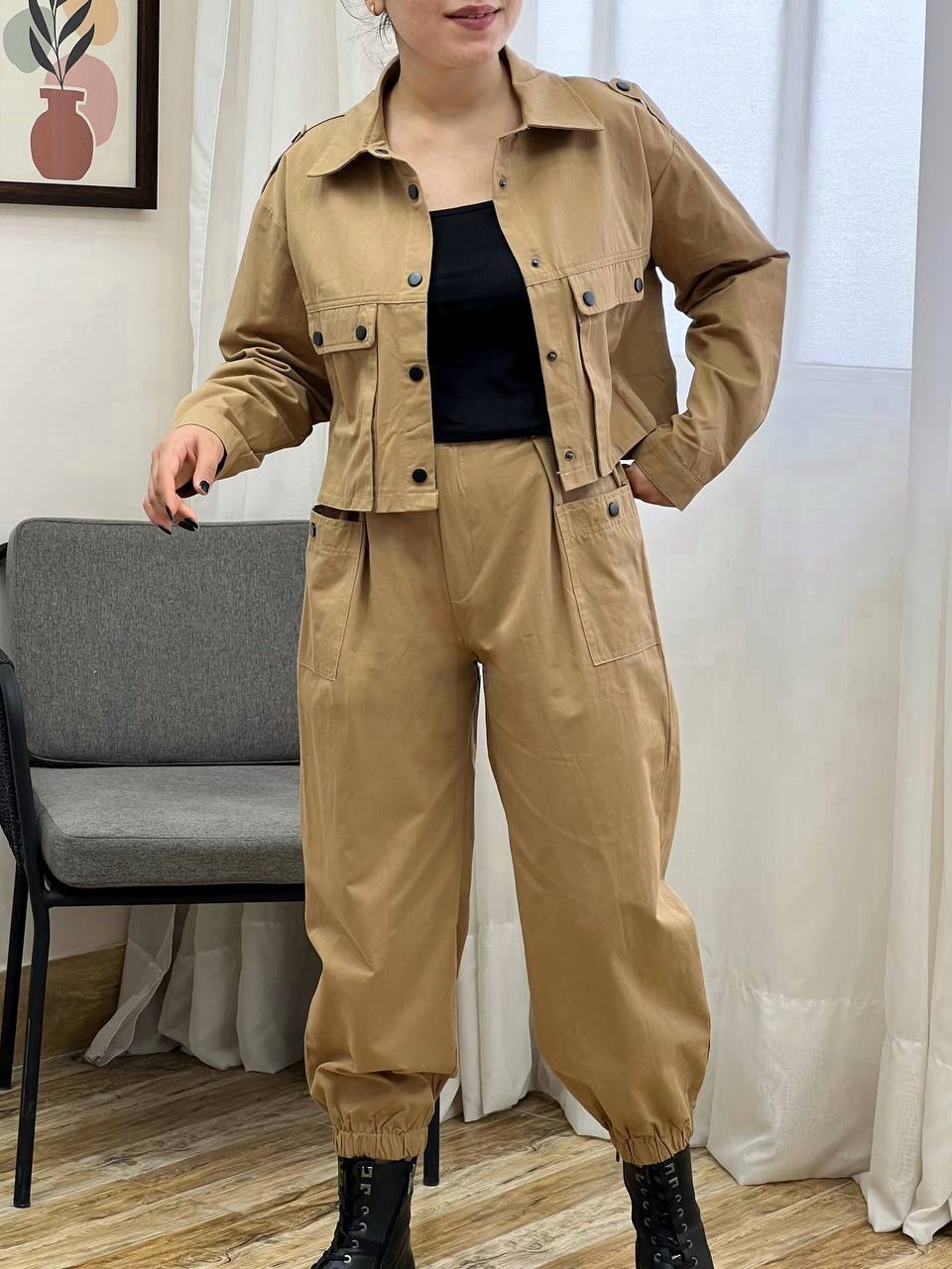 ست کت و شلوار کتان کد 3399