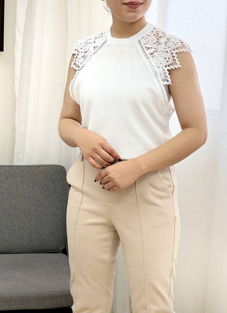 تاپ آستین گیپور کرپ کد 3403