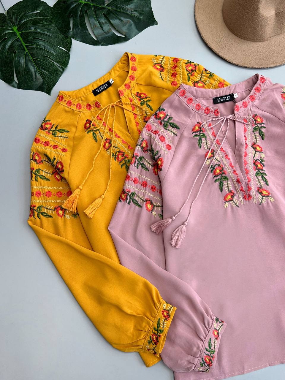 شومیز کرپ تمام گلدوزی کد 3405