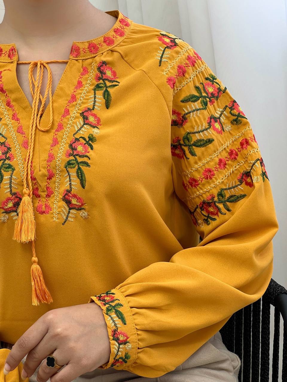 شومیز کرپ تمام گلدوزی کد 3405