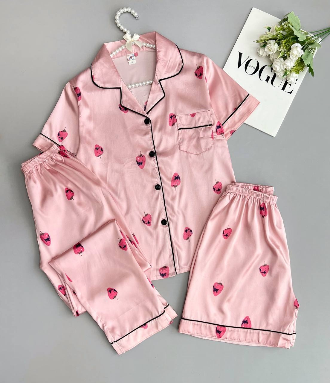 ست سه تیکه ساتن کد 3358