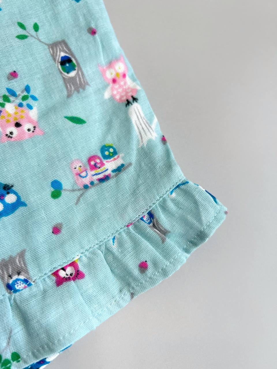 ست بلوز و شلوار نخی جغد کد 3413