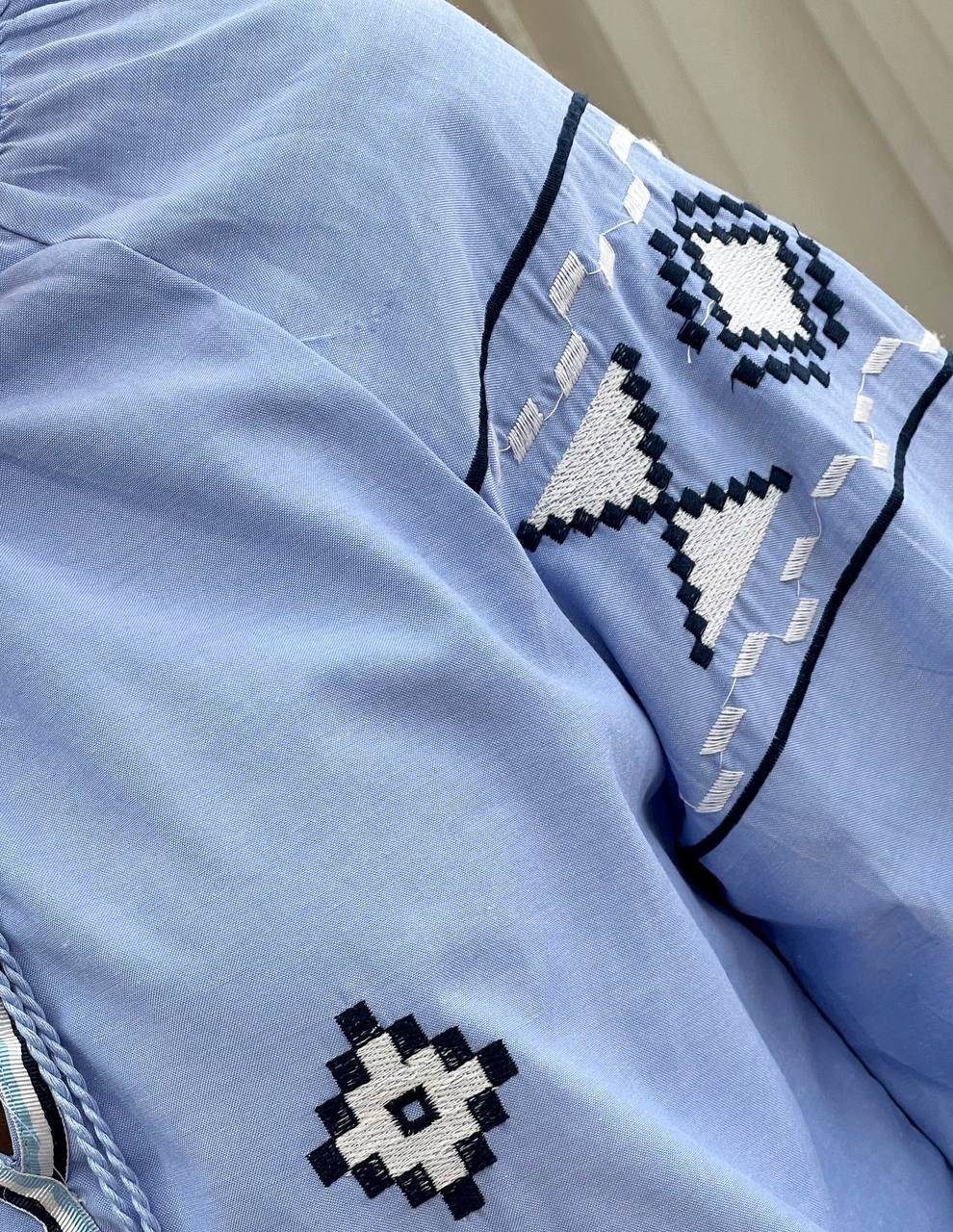 شومیز کتان نخ گلدوزی شده کد 3418