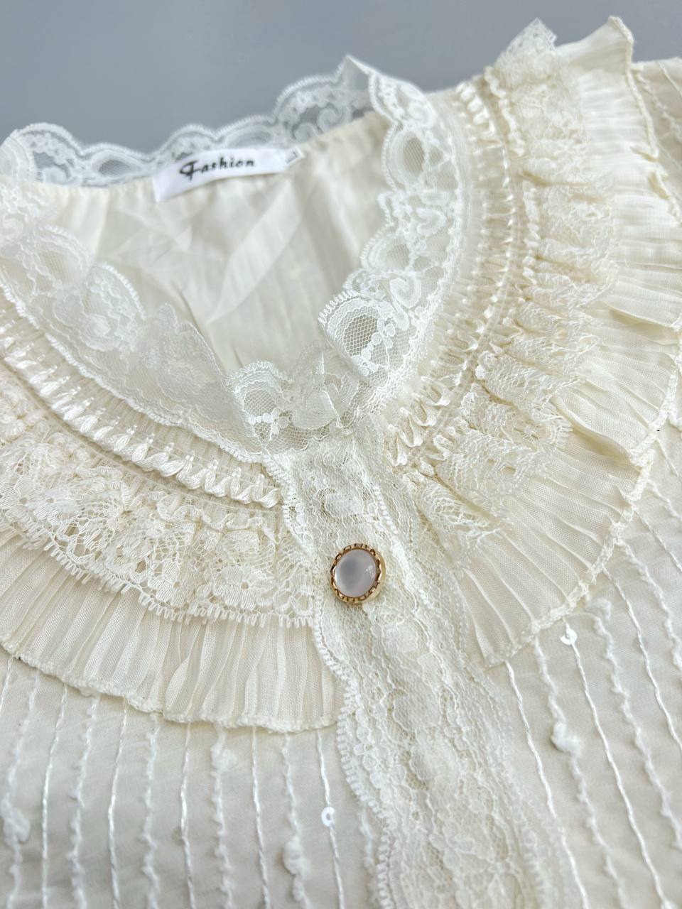 شومیز حریر گل برجسته آستردار کد 3419