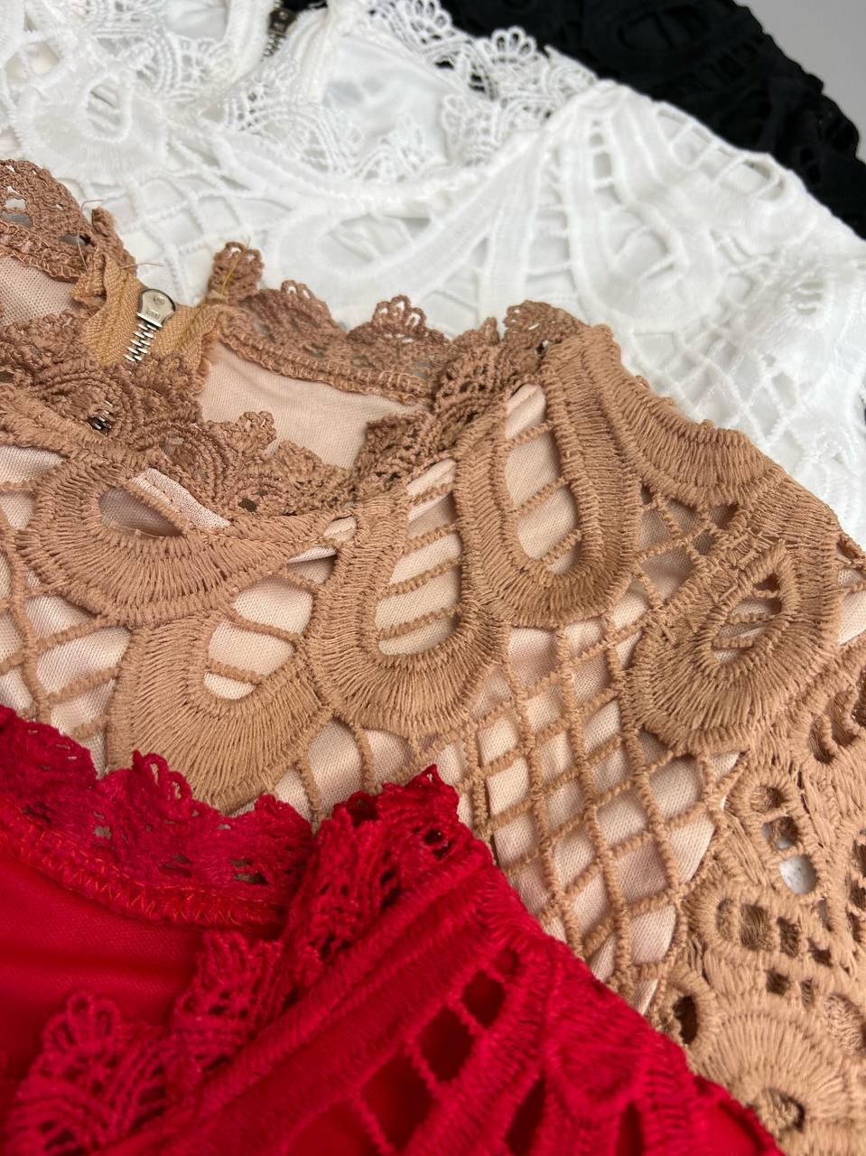 شومیز دانتل آستردار مدل 2 کد 3420