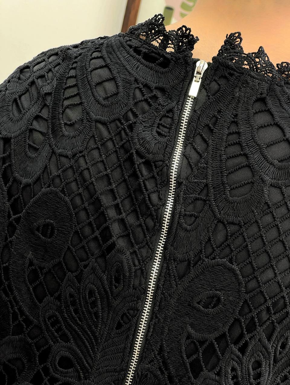 شومیز دانتل آستردار مدل 2 کد 3420