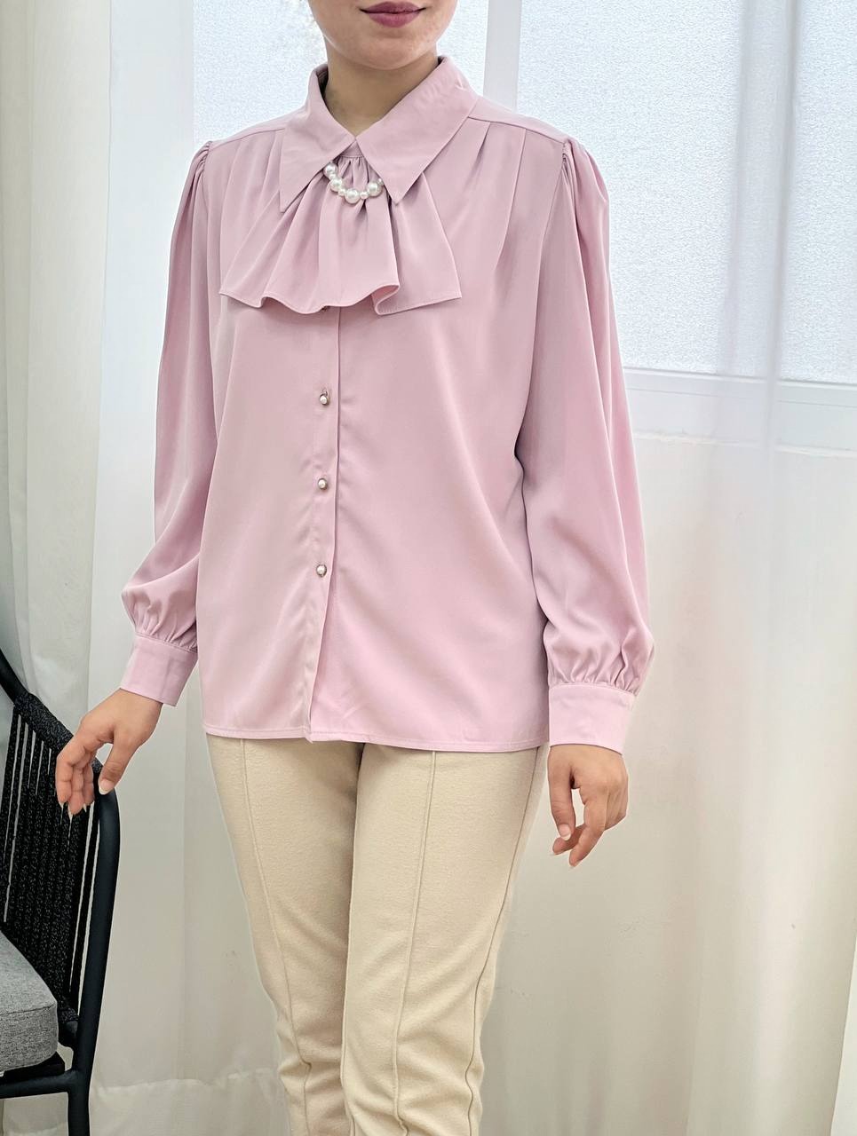 شومیز کرپ ساتن کرواتی کد 3426