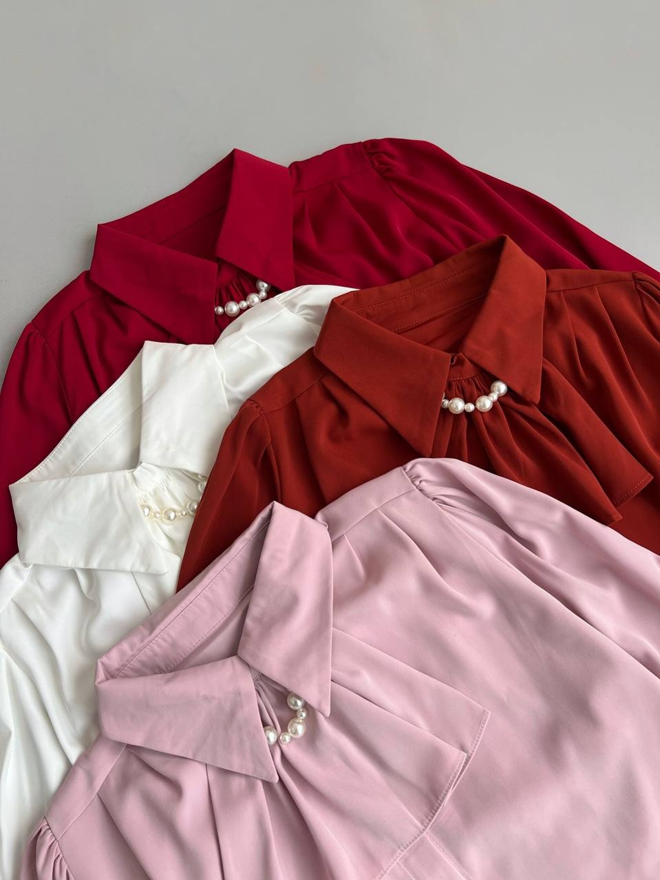 شومیز کرپ ساتن کرواتی کد 3426