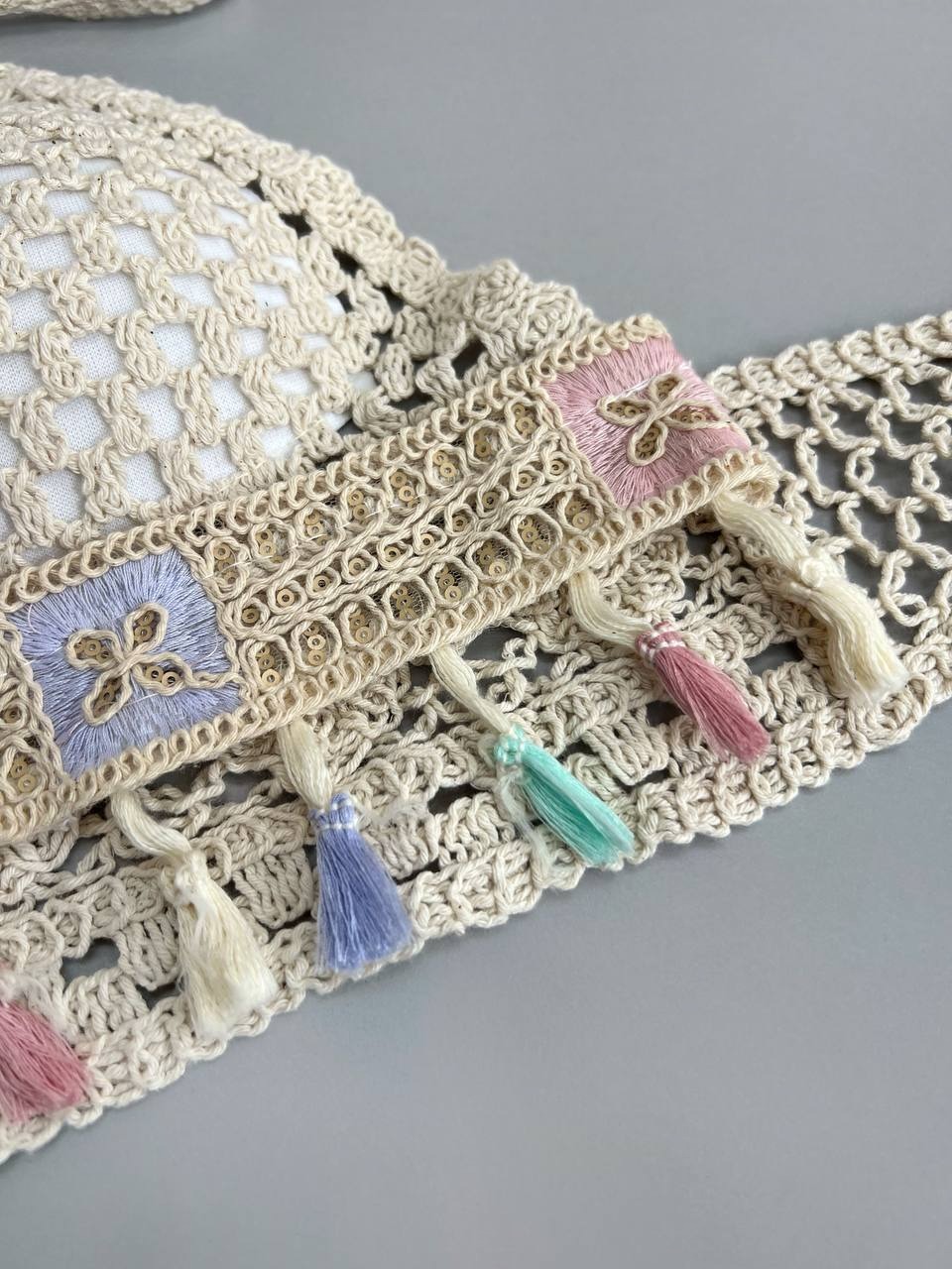 نیم تنه قلاب بافی مدل 3 کد 3422