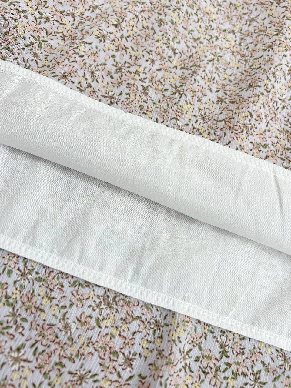 پیراهن گل ریز دو رنگ کد 3432