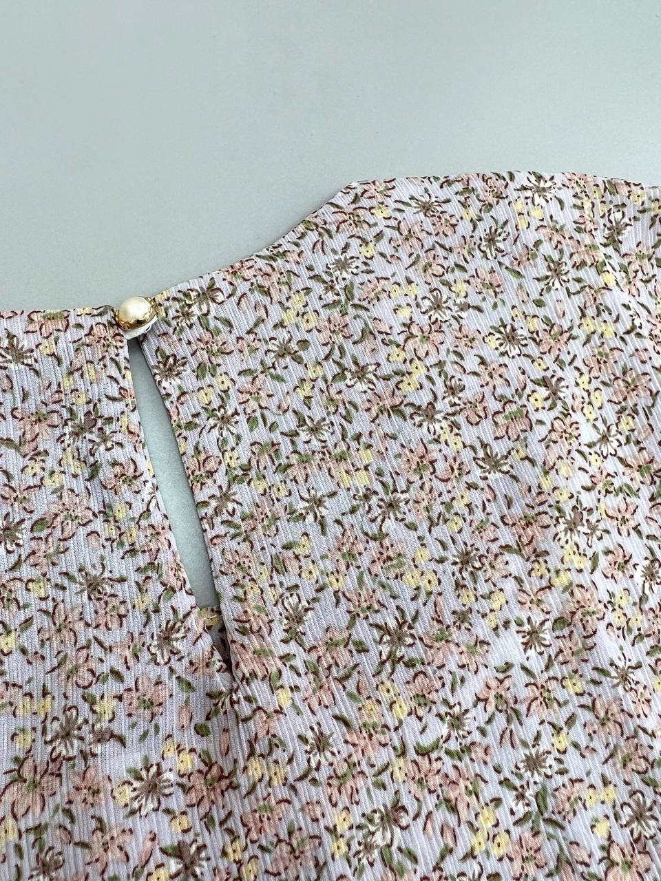 پیراهن گل ریز دو رنگ کد 3432