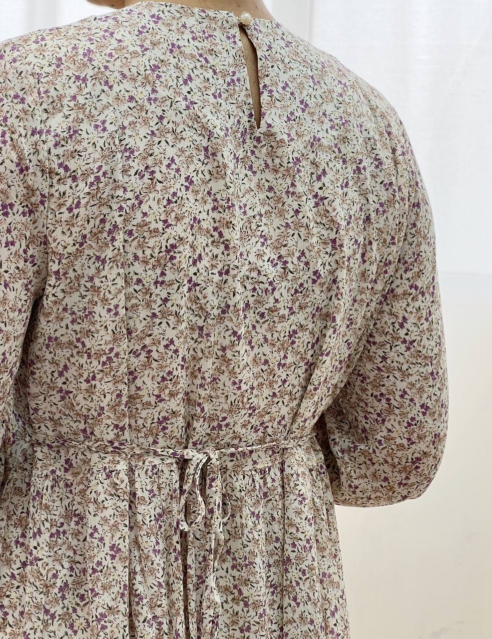 پیراهن گل ریز دو رنگ کد 3432