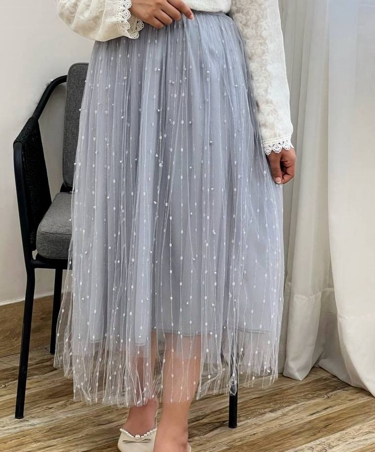 دامن تور مرواریدی کد 3433