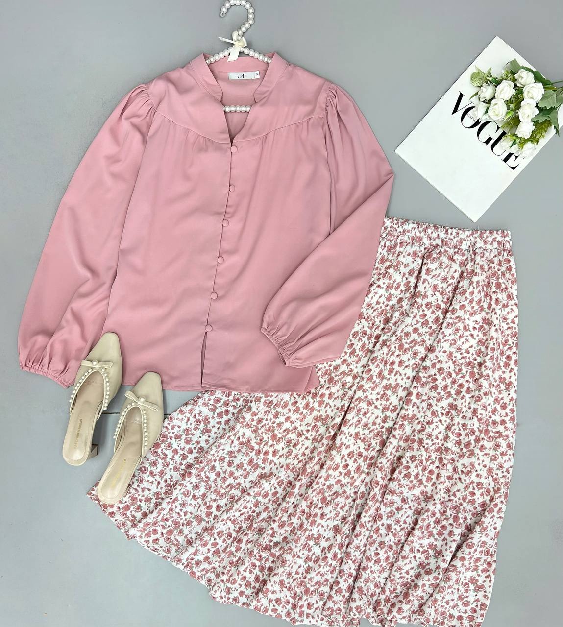 شومیز کرپ یقه هفت کد 3440