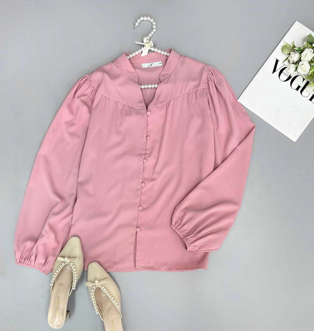 شومیز کرپ یقه هفت کد 3440