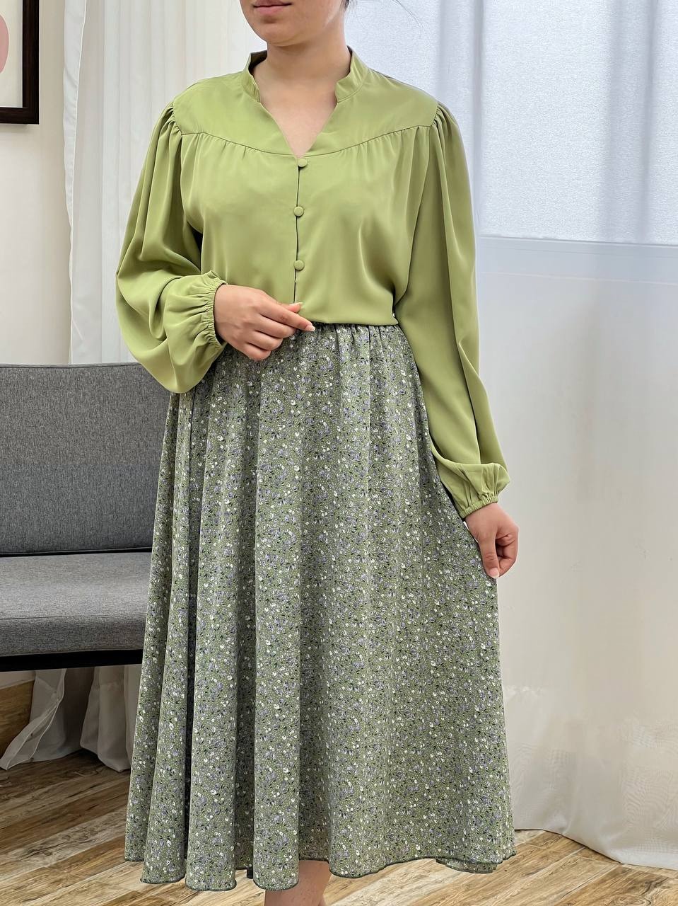 شومیز کرپ یقه هفت کد 3440