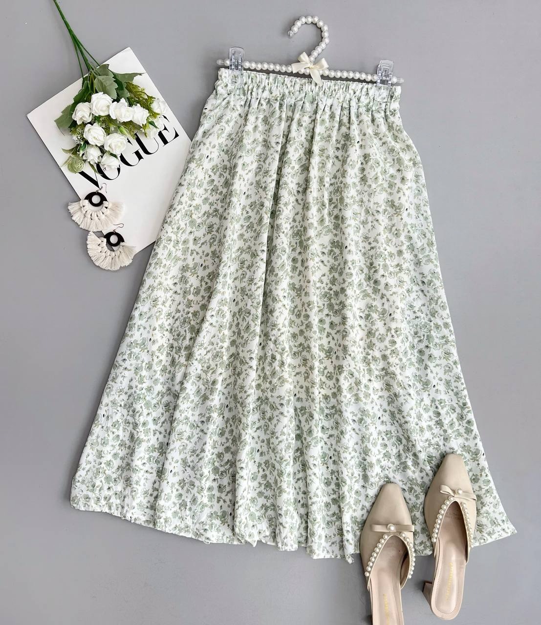 دامن کلوش گل ریز کد 3441