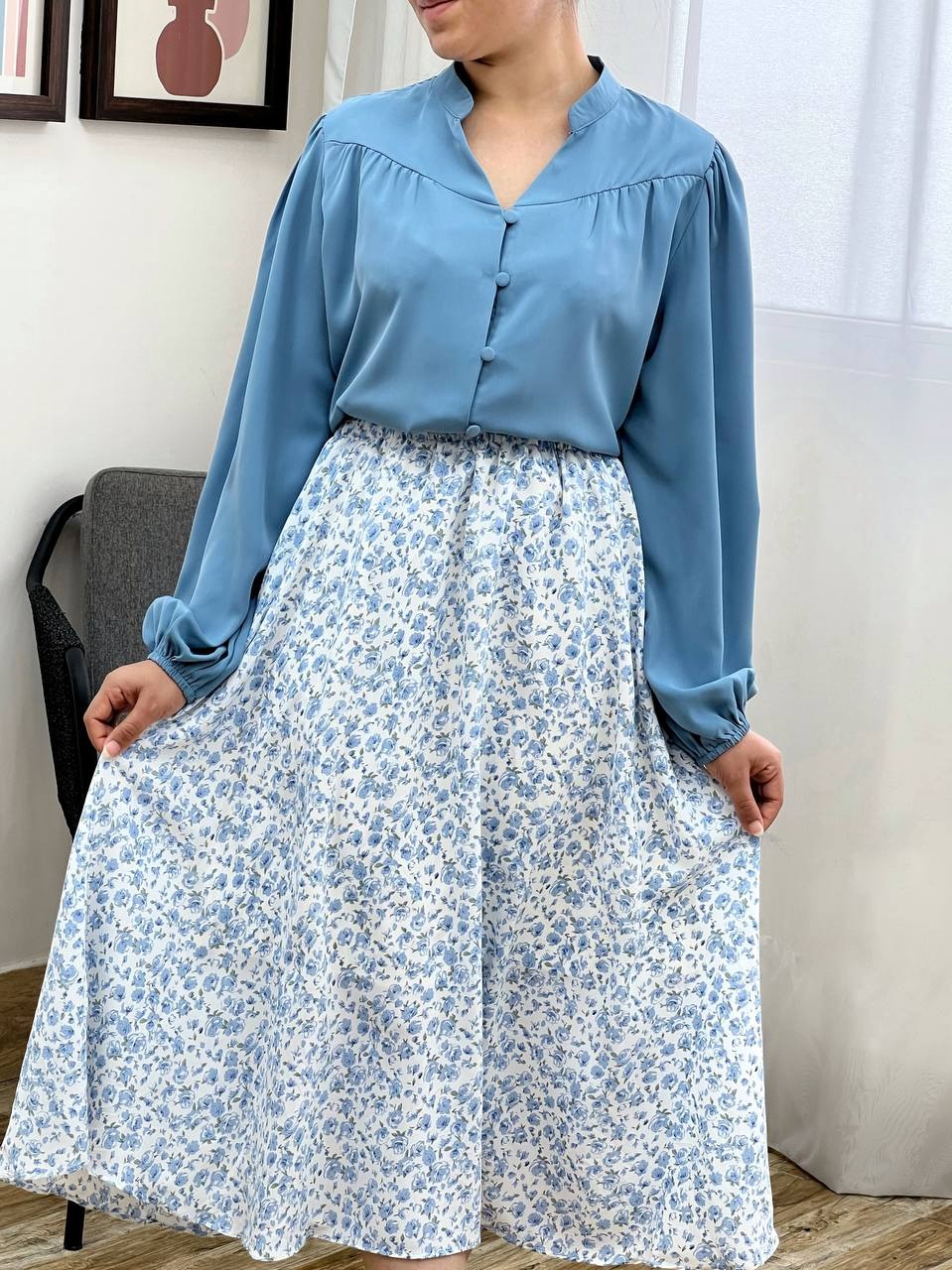 دامن کلوش گل ریز کد 3441