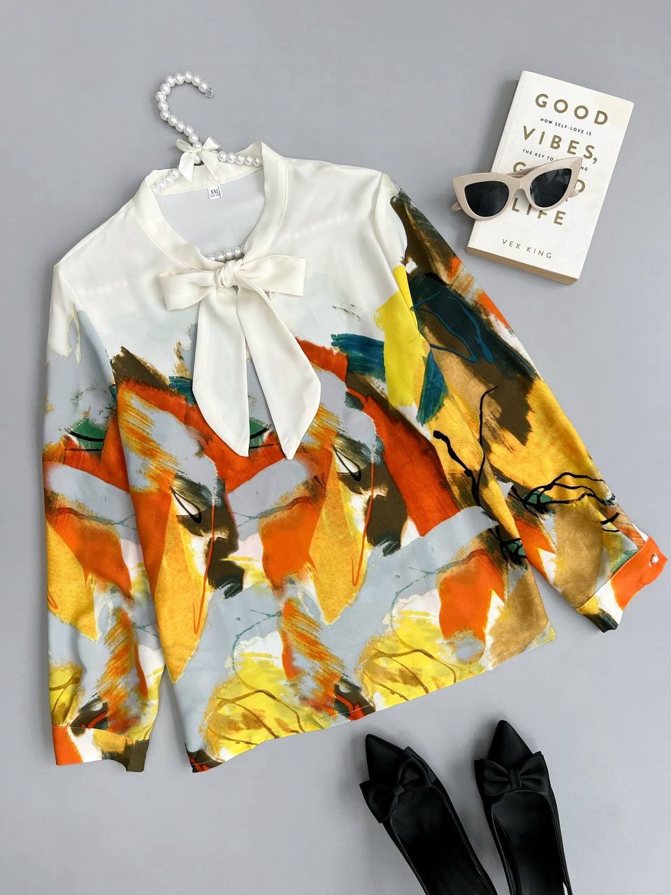 شومیز آبرنگی کرواتی کد 3443