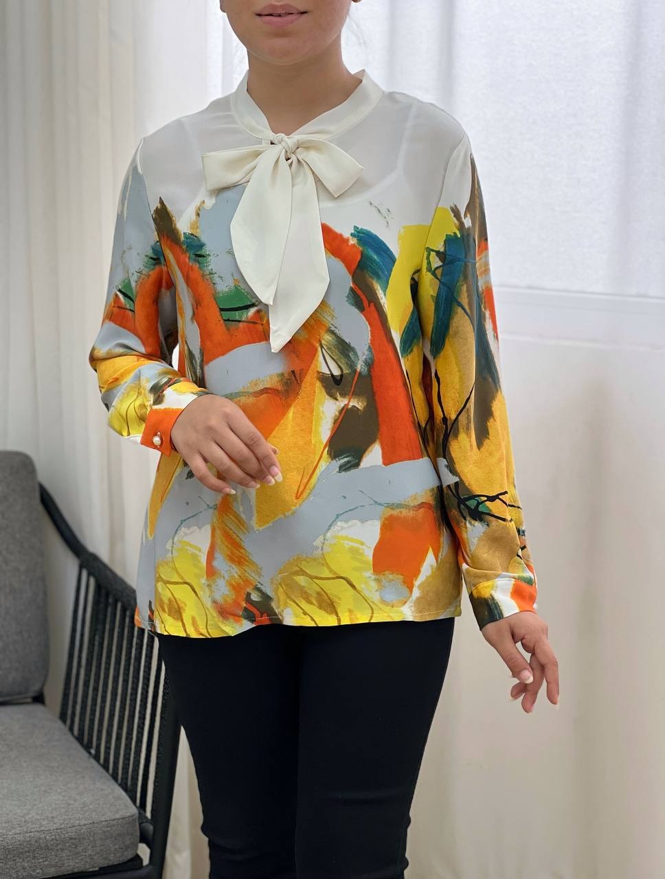 شومیز آبرنگی کرواتی کد 3443