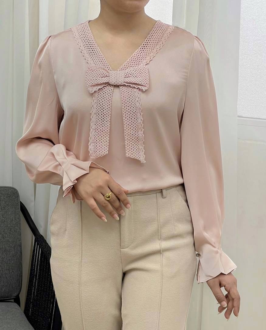 شومیز ساتن پاپیون کد 3446