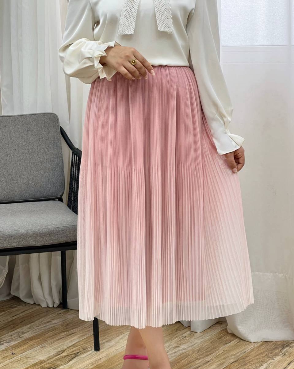 دامن پلیسه آستر ساتن کد 3449