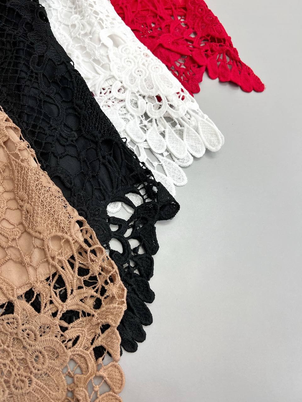 شومیز دانتل آستردار مدل 3 کد 3450