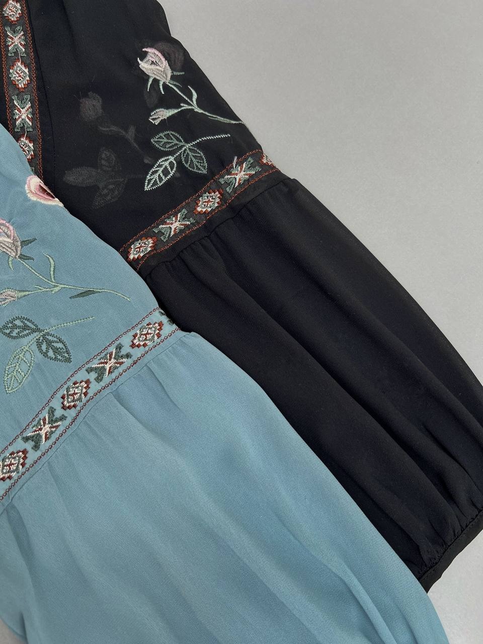 شومیز حریر گلدوزی کد 3451