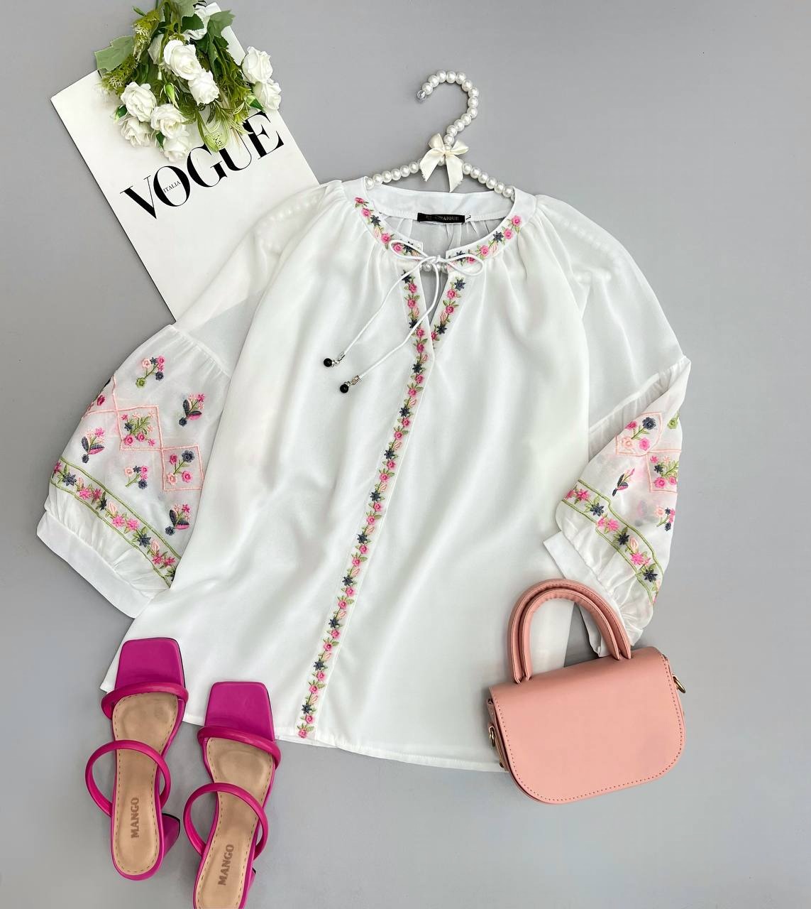 شومیز گلدوزی شکوفه کد 3456