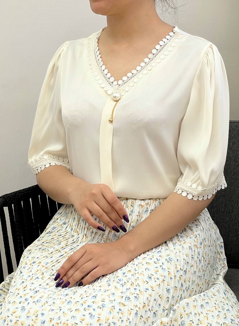 شومیز ساتن کریشه مدل 2 کد 3459