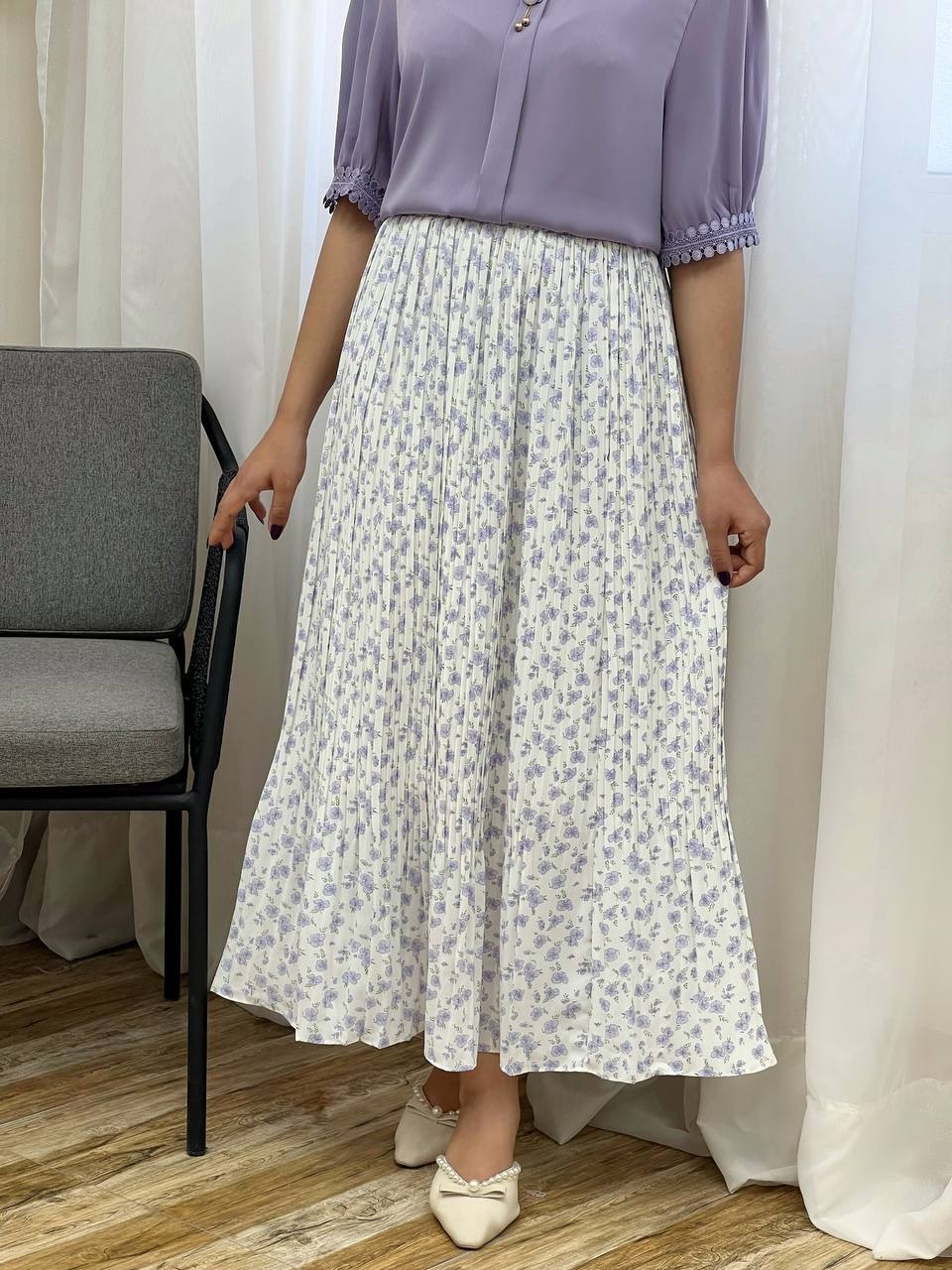 دامن پلیسه کرپ کد 3460