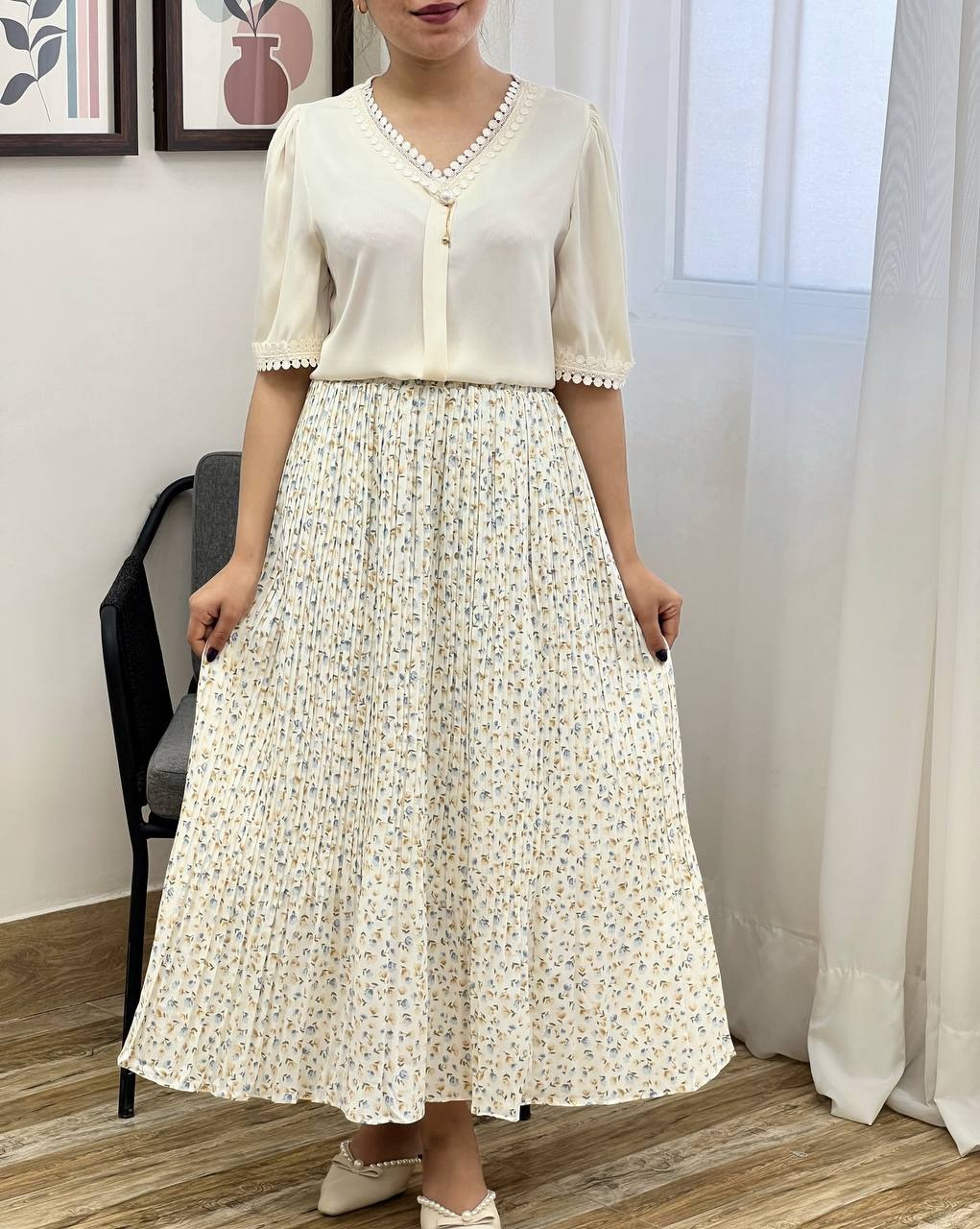 دامن پلیسه کرپ کد 3460