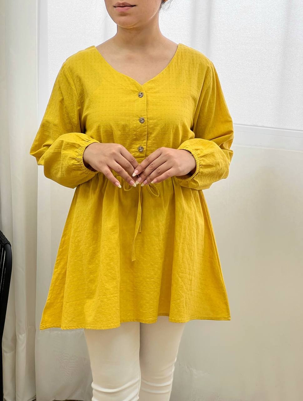 شومیز مانتویی کمر گتر کد 3467