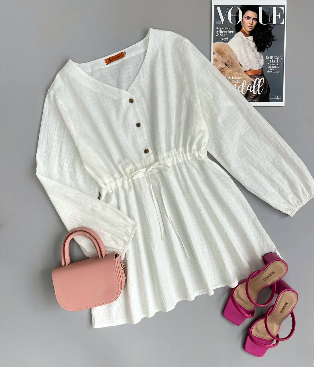 شومیز مانتویی کمر گتر کد 3467