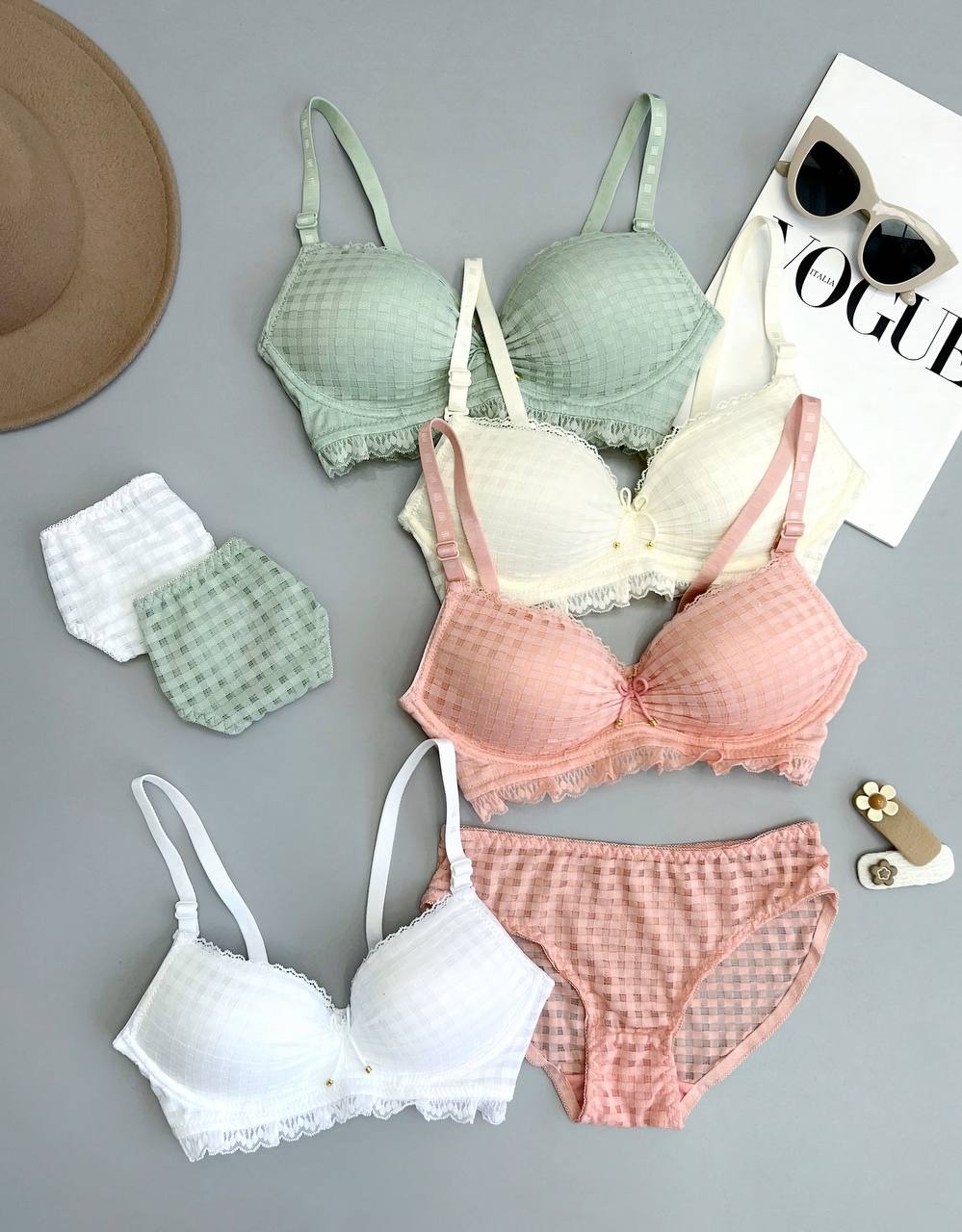 ست شورت و سوتین اسفنجی کد 3474