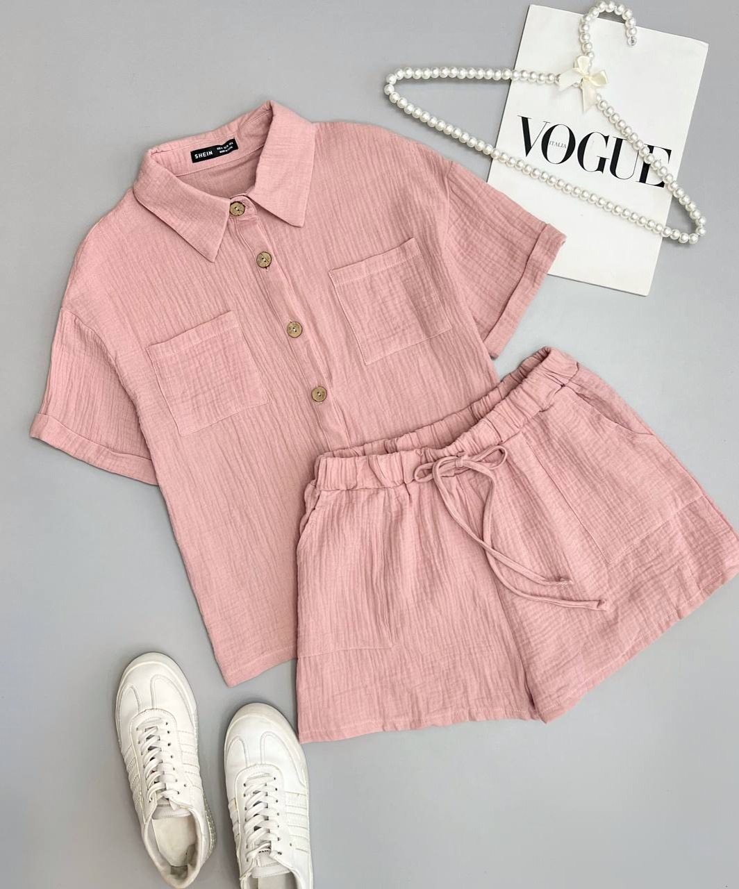 ست شومیز و شلوارک کد 3475