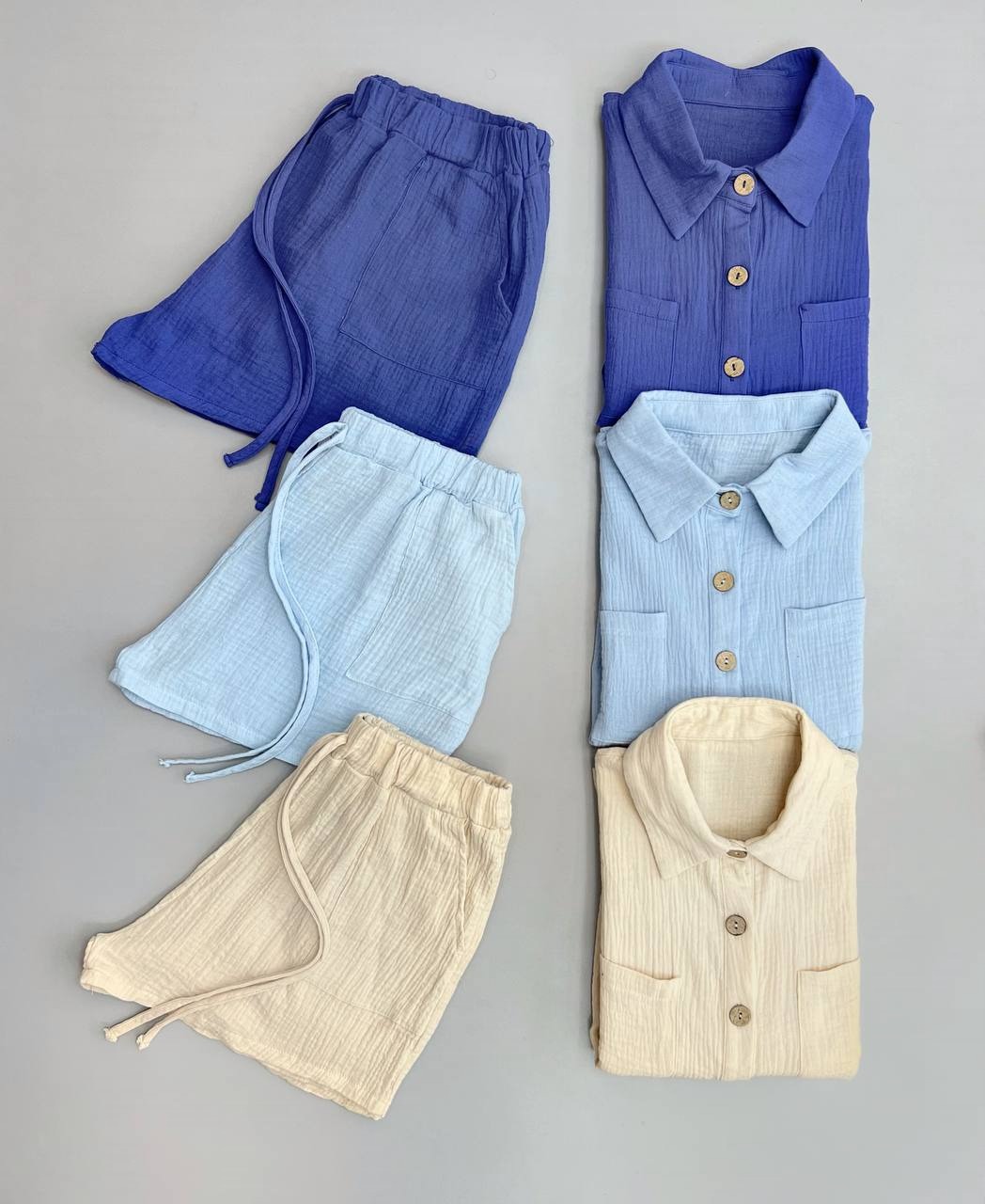 ست شومیز و شلوارک کد 3475