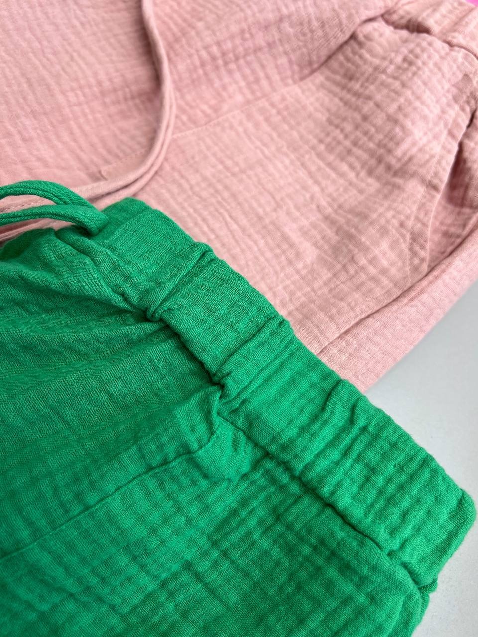 ست شومیز و شلوارک کد 3475