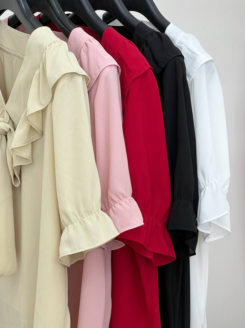 شومیز کرپ حریر پاپیونی کد 3479